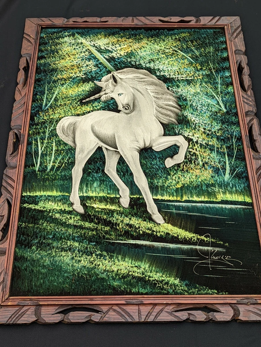 BLACK CANVAS Unicorn Painting Kit (Includes video tutorial)