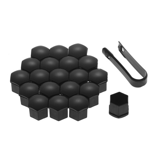 20PCS Universal Car Wheel Nut Caps, 19mm Hexagonal Plastic Lug Nut Covers Car Wheel Hub Screw Exterior Decoration Auto Bolt Caps Removal Tool Protecti