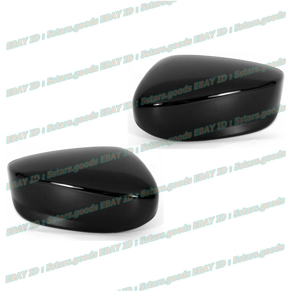 Gloss Black ABS Mirror Covers For 2013-2022 Acura ILX Sedan – Adhesive Overlays, Easy Install, Left & Right