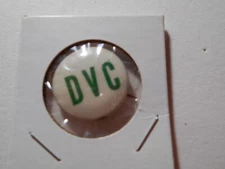 1" D V C unknown office and location cello pinback button