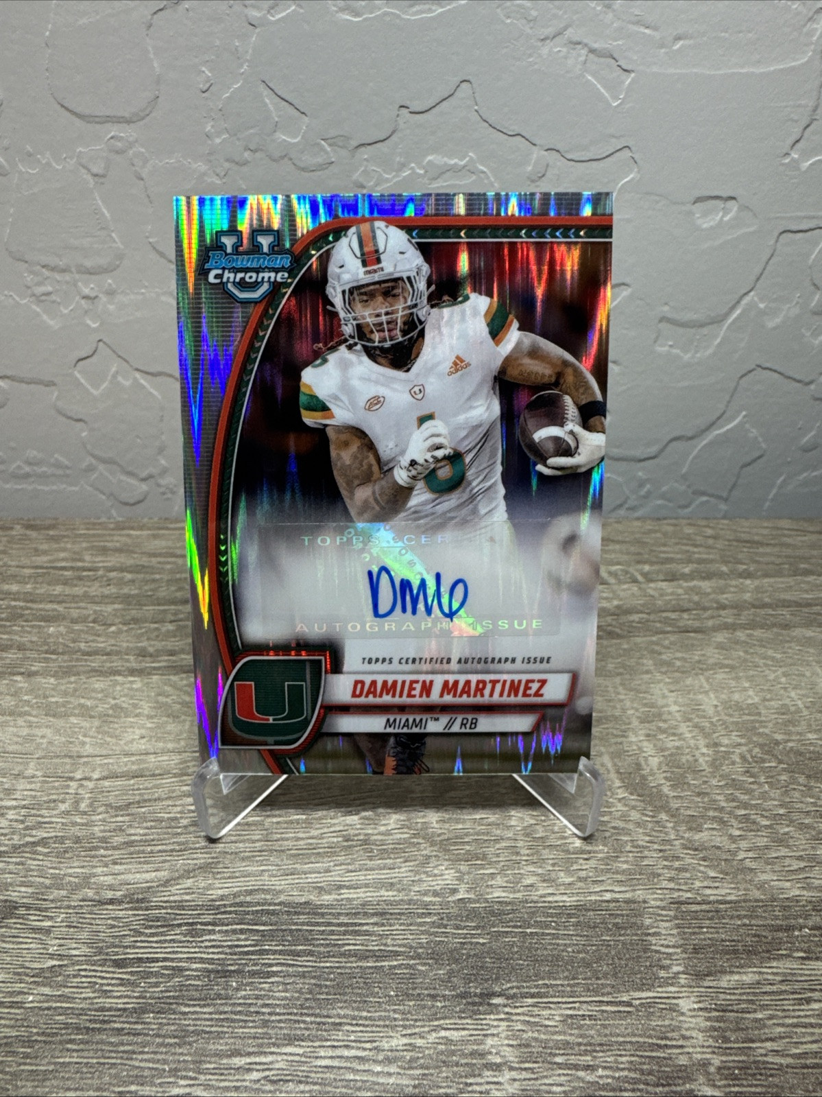 2024 Bowman Chrome University Damien Martinez Stealth Auto #PA-DMA