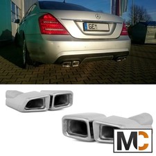 Auspuffblenden Eckigeblenden passend für Mercedes W221 W212 S212 63 65 AMG Umbau Auspuffblenden Eckigeblenden passend für Mercedes W221 W212 S212 63 65 AMG Umbau