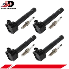 4 Ignition Coil Pack UF712 and Spark Plugs For 2013-2017 Honda Accord l4 2.4L