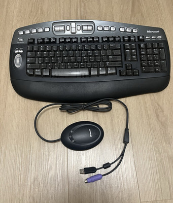 Microsoft Wireless Desktop Elite Ergonomic Keyboard Model 1011 Black USB Working