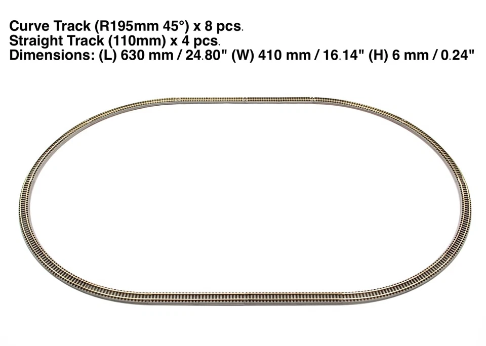 Z Scale Rokuhan 6.5mm Gauge Oval Track Set & Train Controller w/Feeder Cable NIB - Image 2 of 4