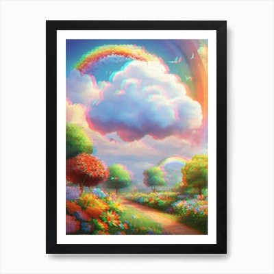 Rainbow In The Sky 1 Art Print Framed Wall Art Poster Canvas Print Picture