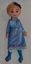 Disney Store UK Plush Frozen Princess Anna in Blue Winter Dress 17" Stuffed Doll