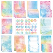160 PCS Watercolor Stationary Set 5.5x8.25 Inch Letter Envelopes Paper Girls