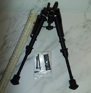 Harris style Bipod picatinny metal mount / poly adjustable legs (new out of box)