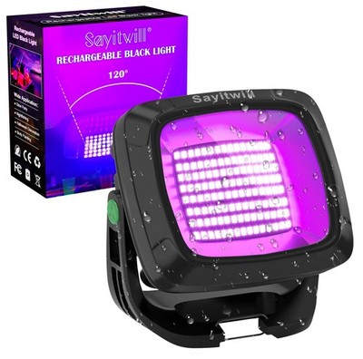 Rechargeable Black Light, 6000Amh Battery Powered Blacklight, 395nm Portable ...