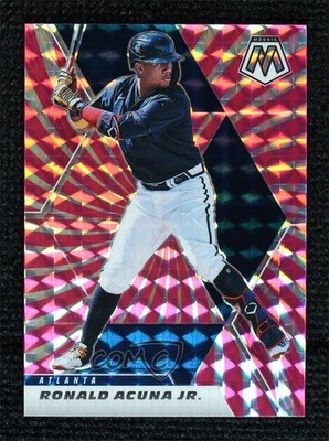 2021 Panini Mosaic FOTL Pink Swirl Prizm 7/10 Ronald Acuna Jr #109 1fg6