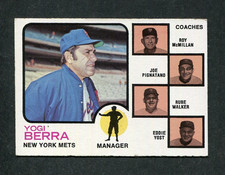 Yogi Berra New York Mets World Series Manager 1973 Topps MLB Baseball Card #257