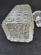 Vintage squre cut glass decanter