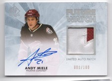 2011-12 SP Authentic Limited Patches Andy Miele Auto 080/100 Phoenix Coyotes