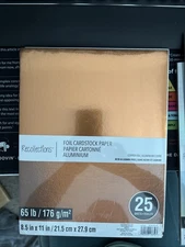Recollections Cardstock Paper 8 1/2" x 11" 25 Sheets 65 lb SOLID COPPER FOIL