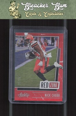 2020 Panini Absolute RZ-NC Nick Chubb Red Zone Spectrum Orange #/75