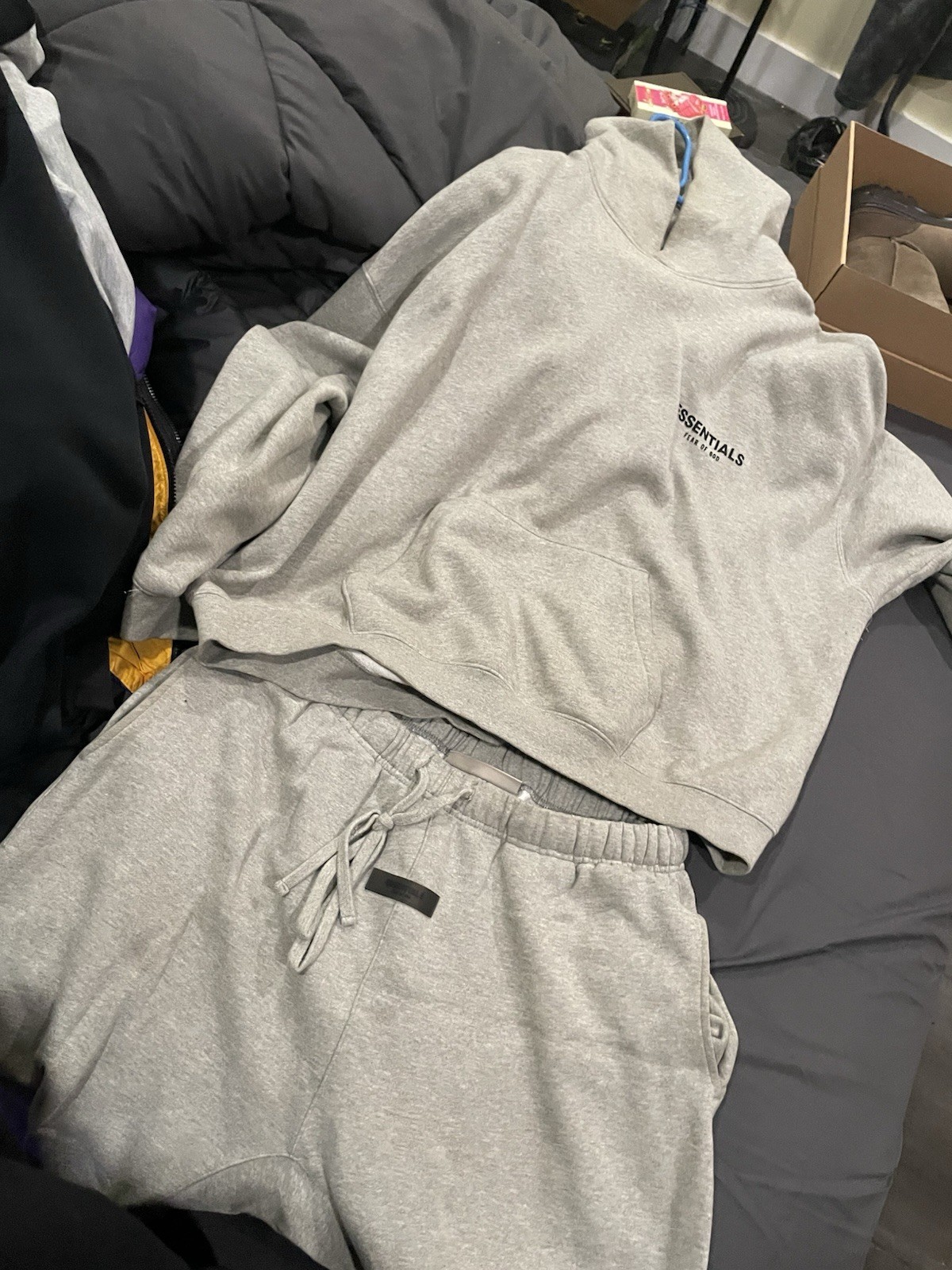 Authentic Essentials Gray  Sweatsuit  Large (Pant… - image 2