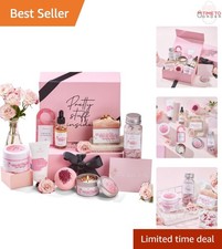 Spa Gift Basket for Women Self Care Relaxing Bath Gift Set with Rose