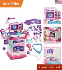 Doctor Kit for Toddlers 3-5 Pink, Gifts for Girls 2-4 Old, Kids Doctors Play...