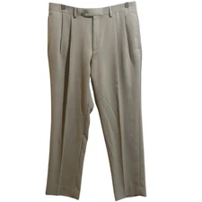 Lauren Ralph Lauren Mens Dress Pants Size 34x30  Tan Pleated Professional Office