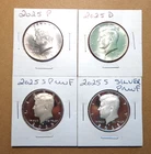 IN STOCK 2025 P D S S Silver & Clad Proof Kennedy Half Dollar 4 Coin Set PDSS