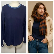 Cuddl Duds ClimateRight Navy Blue Long Sleeve Base Layer Top | Size M