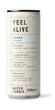 WaterJunkie Feel Alive Chaga Functional Mushroom Drink 250ml - 12 Pack