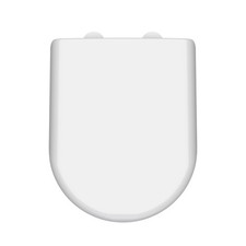 Hudson Reed Gloss White D-Shaped Soft-Close Toilet Seat with Top Fix Hinge