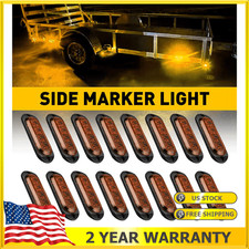 8/12 LED Side Marker Amber Red Light Clearance Light Truck Trailer RV Waterproof