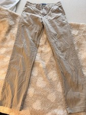 Nautica Men's Stretch Beige Twill Straight Leg Casual Pants 30W