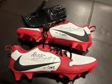 Bucky Irving Team Issued PE Signed Game Cleats Glove Tampa Bay Buccaneers