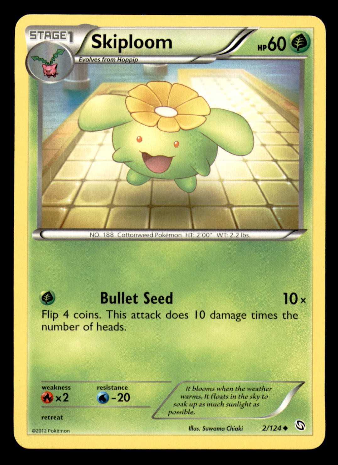 Skiploom 2/124 Uncommon Dragons Exalted Pokemon Lightly Played