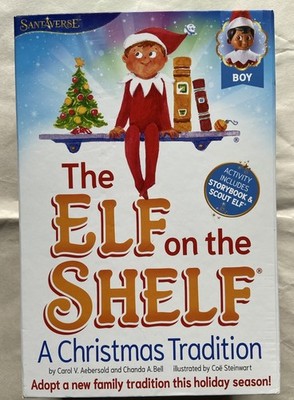 The Elf on the Shelf Brown Eyed Boy Scout Elf with Storybook Set / BRAND NEW