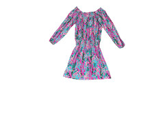 Lilly Pulitzer Cyla Off the Shoulder Romper - Multi Seaweed Samba - Size xxs
