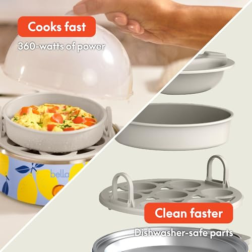 7-Egg Electric Cooker with Auto Shutoff for Steaming & Dumplings – BELLA