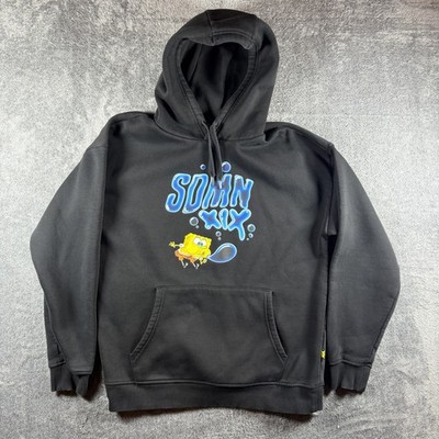 Sidemen Clothing x SpongeBob Hoodie Mens Large Black Sweatshirt SDMN XIX