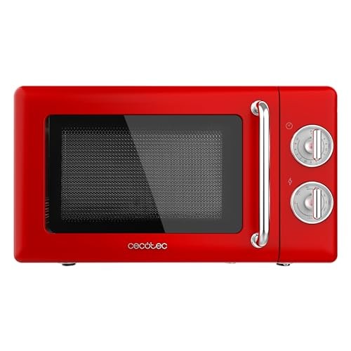 Cecotec Retro Mikrowelle Mit Grill Proclean 3110 20L 700W Timer Rot Stahl-image