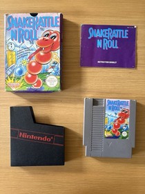 Snake Rattle N Roll NES (PAL UKV) Complete In Box CIB Rare LTD 1990 Nintendo