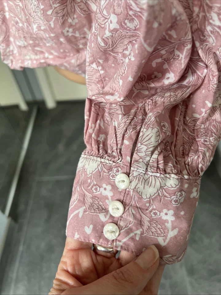 Top Popover Floral C&C California Para Mujer Talla XL Pradera Granja Campesino Boho Foto 4 de 4