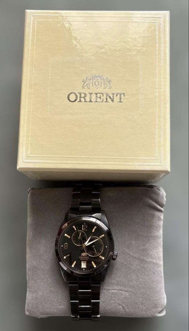 ORIENT Automatic Watch Black Stainless Steel Gold… - image 4