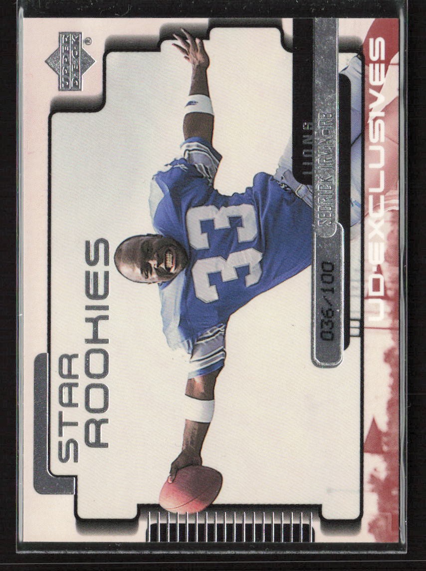 Sedrick Irvin 1999 Upper Deck #243 UD Exclusives Silver /100 Detroit Lions