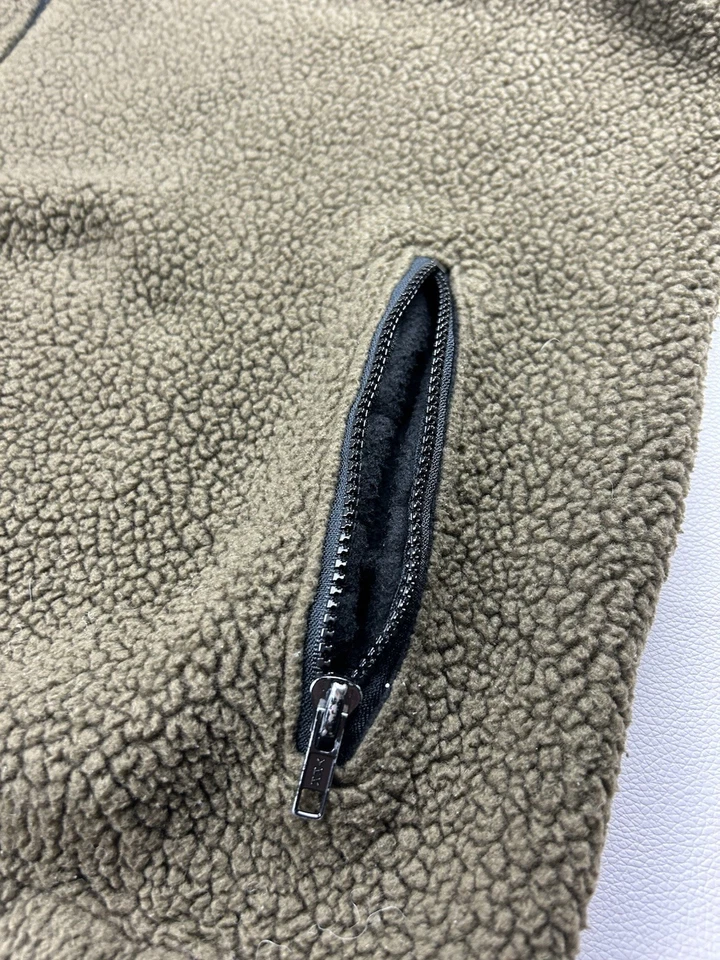 Chaqueta polar Cabela’s Polartec XL de colección años 90 hecha en EE. UU. verde oliva cremallera completa Sherpa Foto 4 de 4