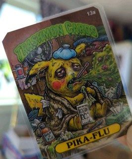Pikachu Pika Flu 1GRAIN .999 Fine Silver BarCard Pokémon Collectible Trashmon