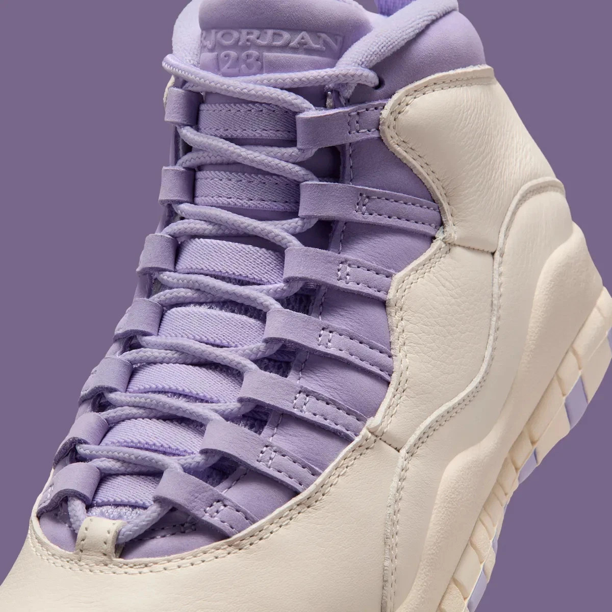 Nike Air Jordan 10 Retro Hydrangeas Chalk Grape Sneakers IQ0388
