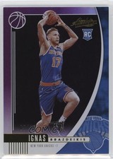 2019-20 Panini Absolute Memorabilia Purple 5/25 Ignas Brazdeikis #46 he0