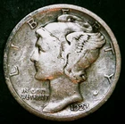 1923-S Mercury Dime - 90% Silver - Free Shipping!
