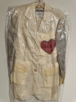 Moschino Couture Patchwork Blazer Heart Pocket Novelty Jacket Italy 42 / US 8