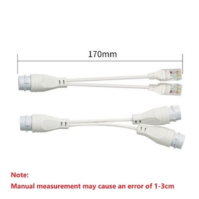 POE Splitter RJ45 2-in-1 Network Cabling Connector For Security Camera Install P