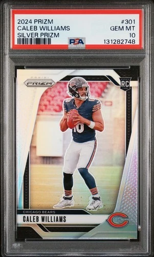 2024 PANINI PRIZM SILVER PRIZM #301 CALEB WILLIAMS ROOKIE RC PSA 10