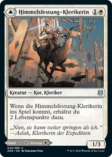 Magic the Gathering - Himmelsfestung-Klerikerin / Basilika - ZNR-DE040 MtG NM - Bild 1 von 2